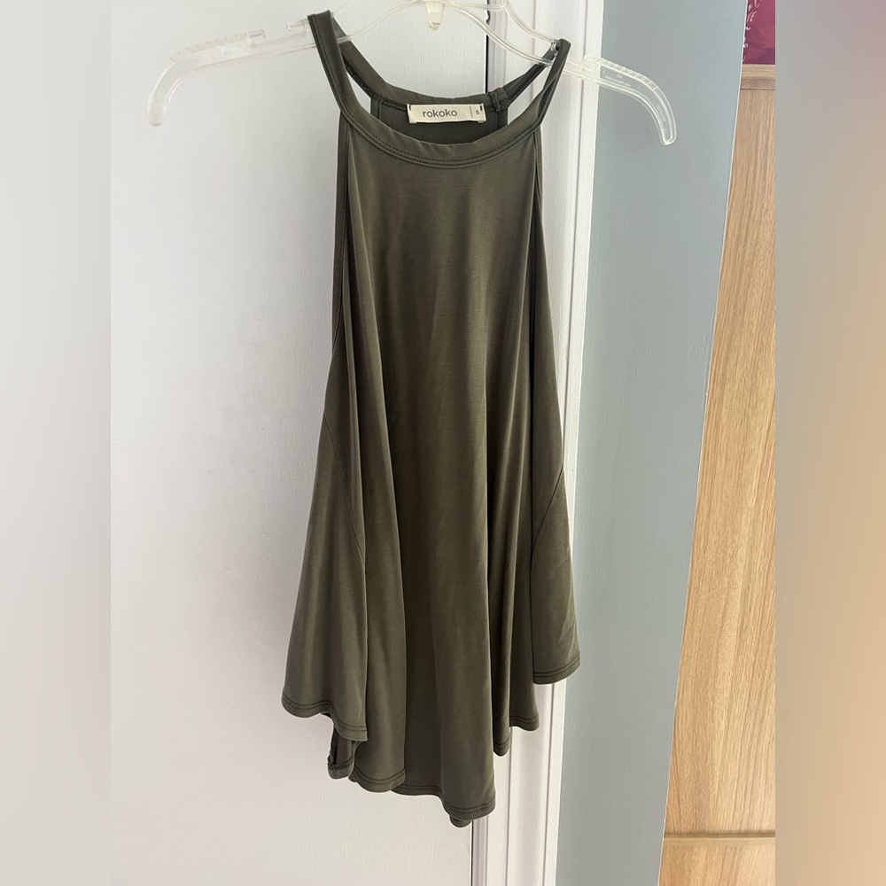 Army Green Tank Top by Rokoko